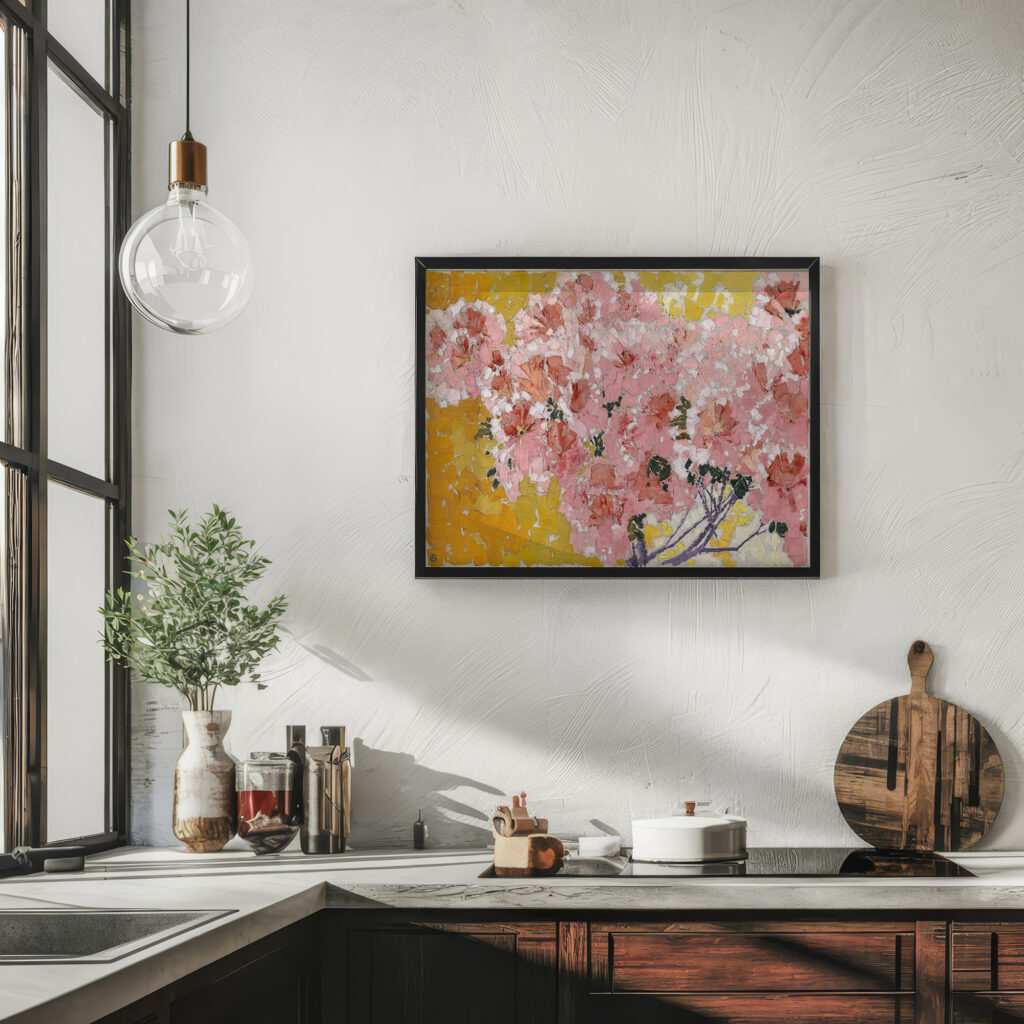 Blooming azaleas 1911 Augusto Giacometti 6 mockup
