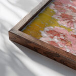 Blooming azaleas 1911 Augusto Giacometti close up dark wood mockup