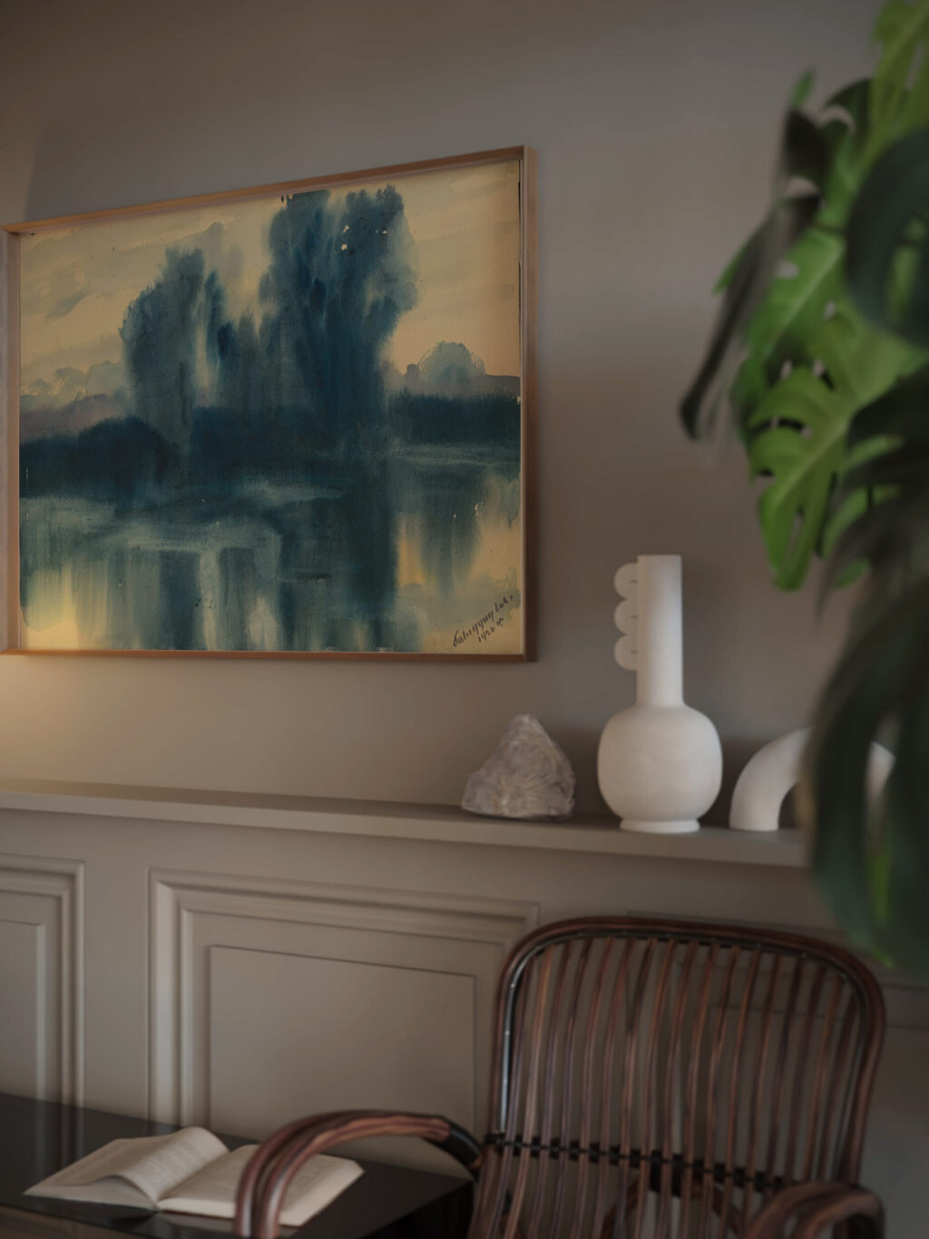 Blue Mood over a Lake 1922 Zolo Palugyay video mockup