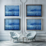 Blue Night London circa 1894 1909 Joseph Pennell framed posters mockup