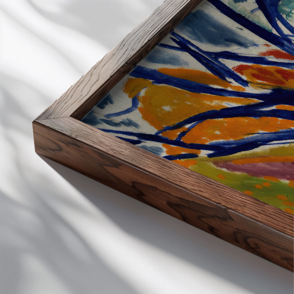 Blue Trees 1915 1916 Henry Lyman Sayen close up dark wood mockup