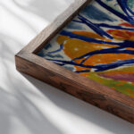 Blue Trees 1915 1916 Henry Lyman Sayen close up dark wood mockup