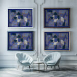 Blue night 1937 Paul Klee framed posters mockup