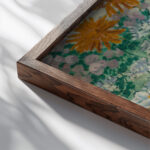 Blumen 1906 August Babberger close up dark wood mockup