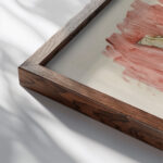 Blumen Pfannen I Flower Pans I 1939 Paul Klee close up dark wood mockup