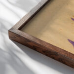 Blumen im Schlossgarten Krumau 1908 Egon Schiele close up dark wood mockup