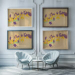 Blumen im Schlossgarten Krumau 1908 Egon Schiele framed posters mockup