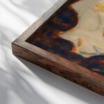 Blumenstillleben Um 1916 Christian Rohlfs close up dark wood mockup