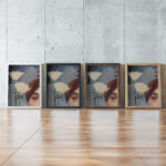 Bluten und weiblicher Kopf 1921 Dorothea Maetzel Johannsen framed posters mockup