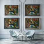 Boats at Collioure 1944 Sasza Blonder framed posters mockup