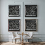 Boer rustend onder een boom in een weiland met koeien 1891 Leo Gestel framed posters mockup