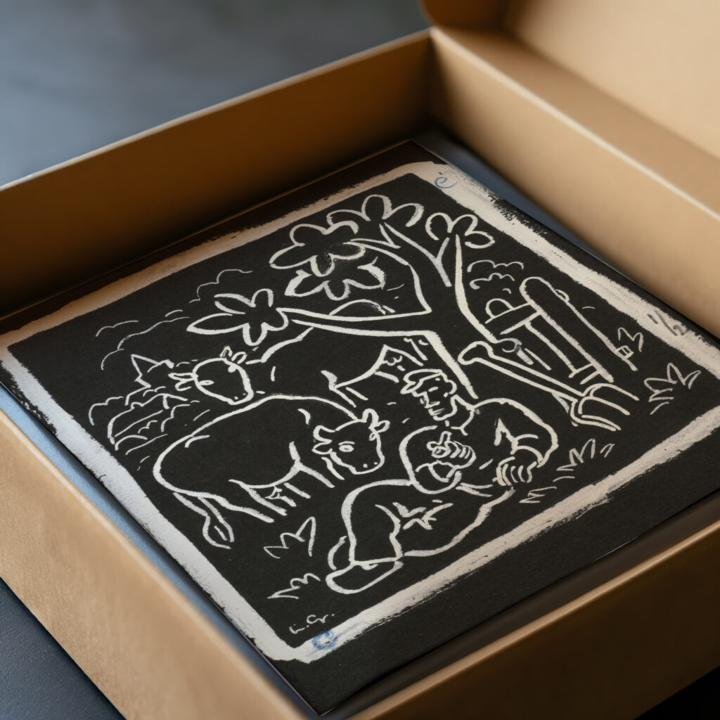 Boer rustend onder een boom in een weiland met koeien 1891 Leo Gestel video mockup