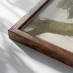 Boerenwagen van achteren gezien 1770 1825 Simon Andreas Krausz close up dark wood mockup