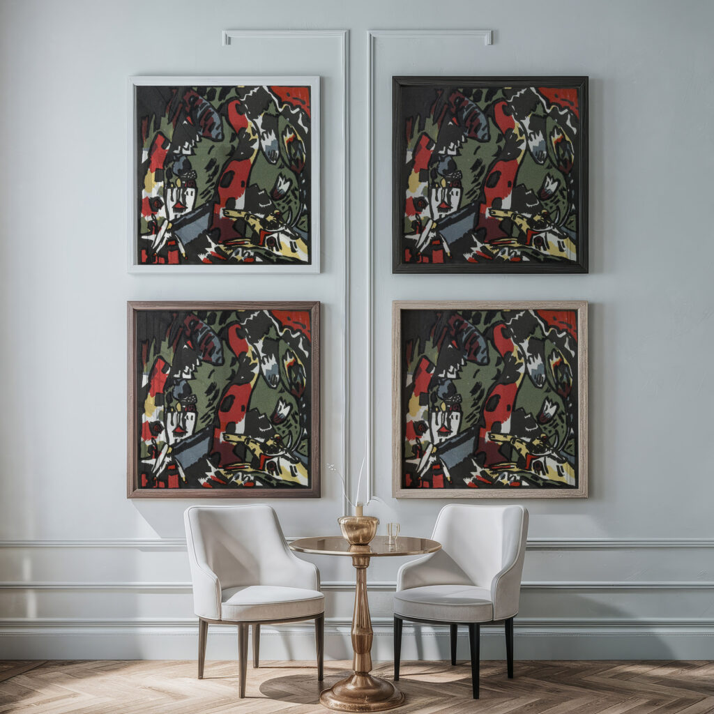 Bogenschutze 1908 09 Wassily Kandinsky framed posters mockup