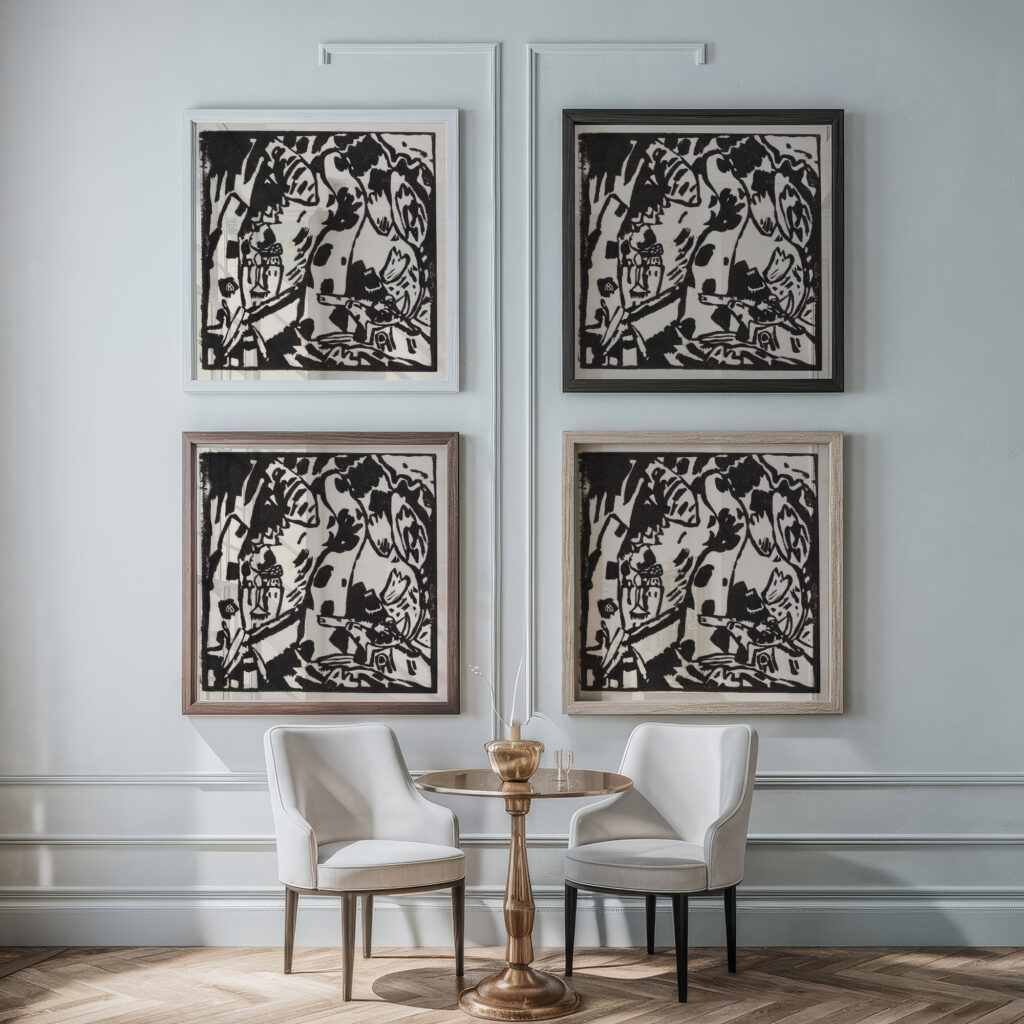 Bogenschutze 1908 Wassily Kandinsky framed posters mockup