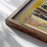 Boheme moderne ca. 1924 Ernst Ludwig Kirchner close up dark wood mockup