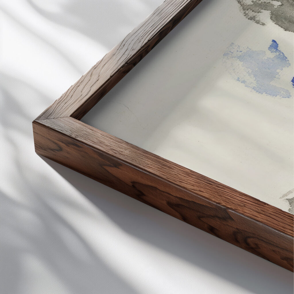 Boitsfort het hek van het park 1892 1916 Rik Wouters close up dark wood mockup