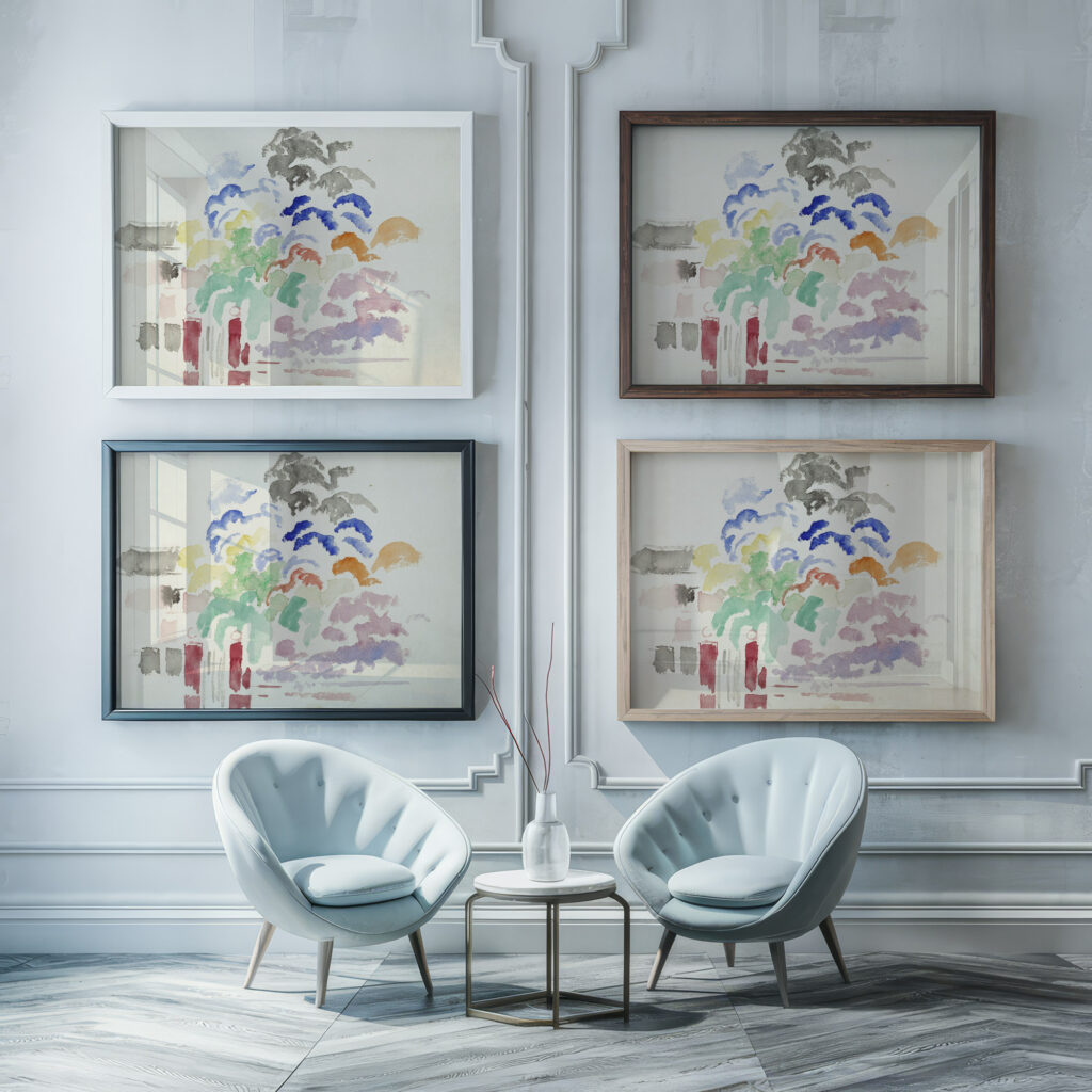 Boitsfort het hek van het park 1892 1916 Rik Wouters framed posters mockup