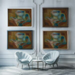 Bol et pomme 1923 Juan Gris framed posters mockup