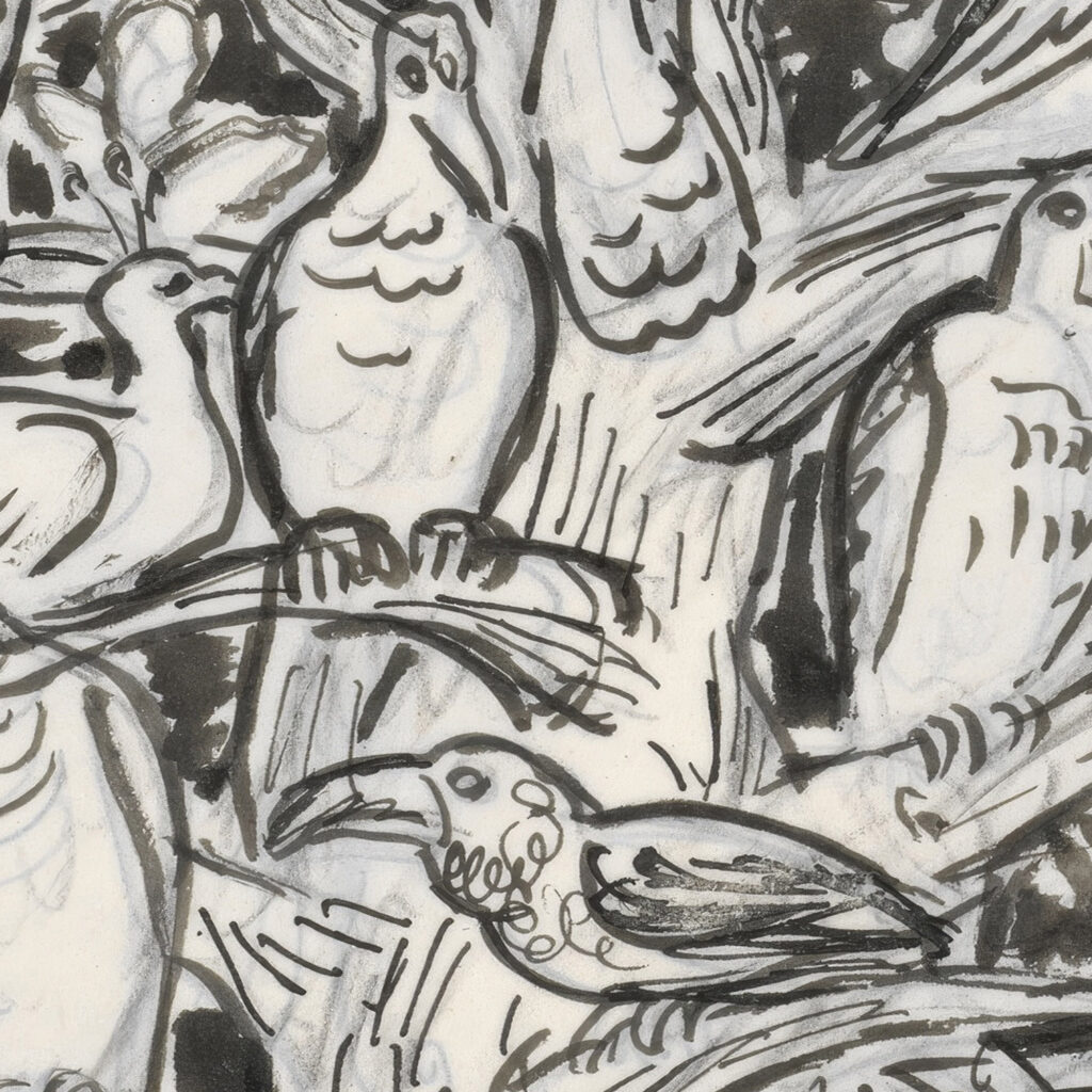 Boom met vogels omslagontwerp voor De Gemeenschap 1935 Leo Gestel 8 mockup