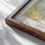 Boomrijk landschap 1878 Georges de Feure close up dark wood mockup