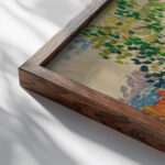Bord De Mer En Mediterranee Henri Edmond Cross close up dark wood mockup