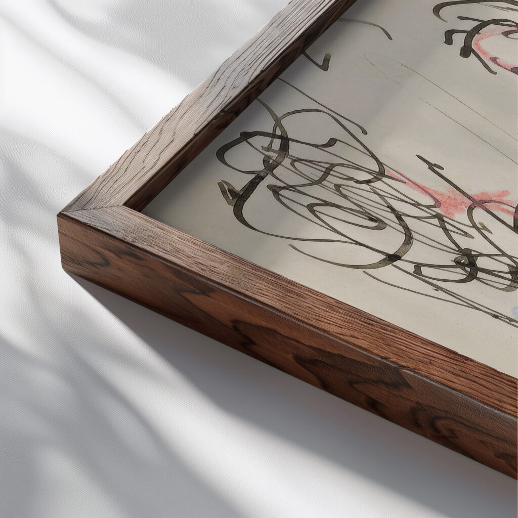 Bordellszene 1916 Ernst Ludwig Kirchner close up dark wood mockup