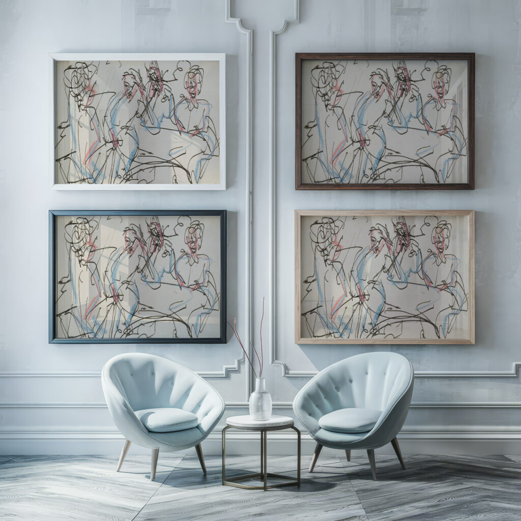 Bordellszene 1916 Ernst Ludwig Kirchner framed posters mockup