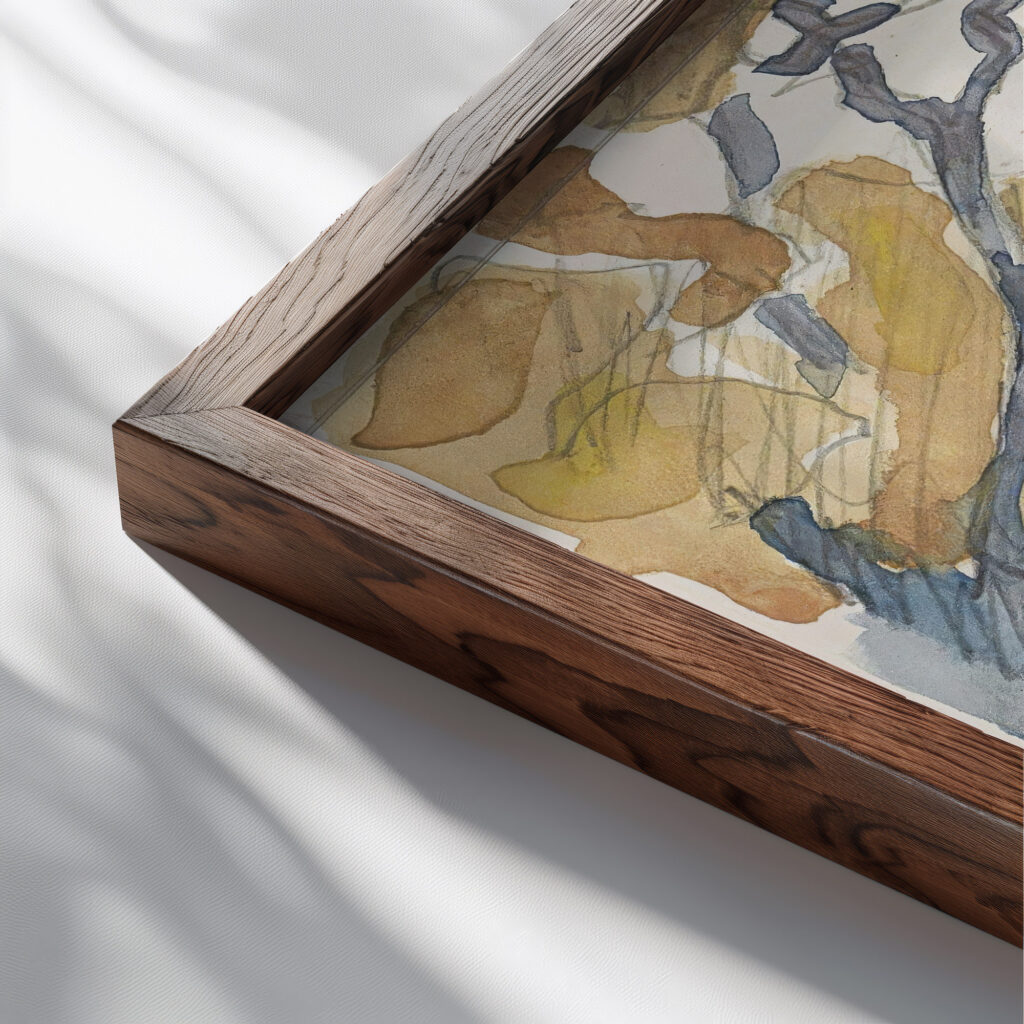 Bospad in de herfst 1916 Reijer Stolk close up dark wood mockup