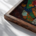 Bouquet Helene dOettingen close up dark wood mockup