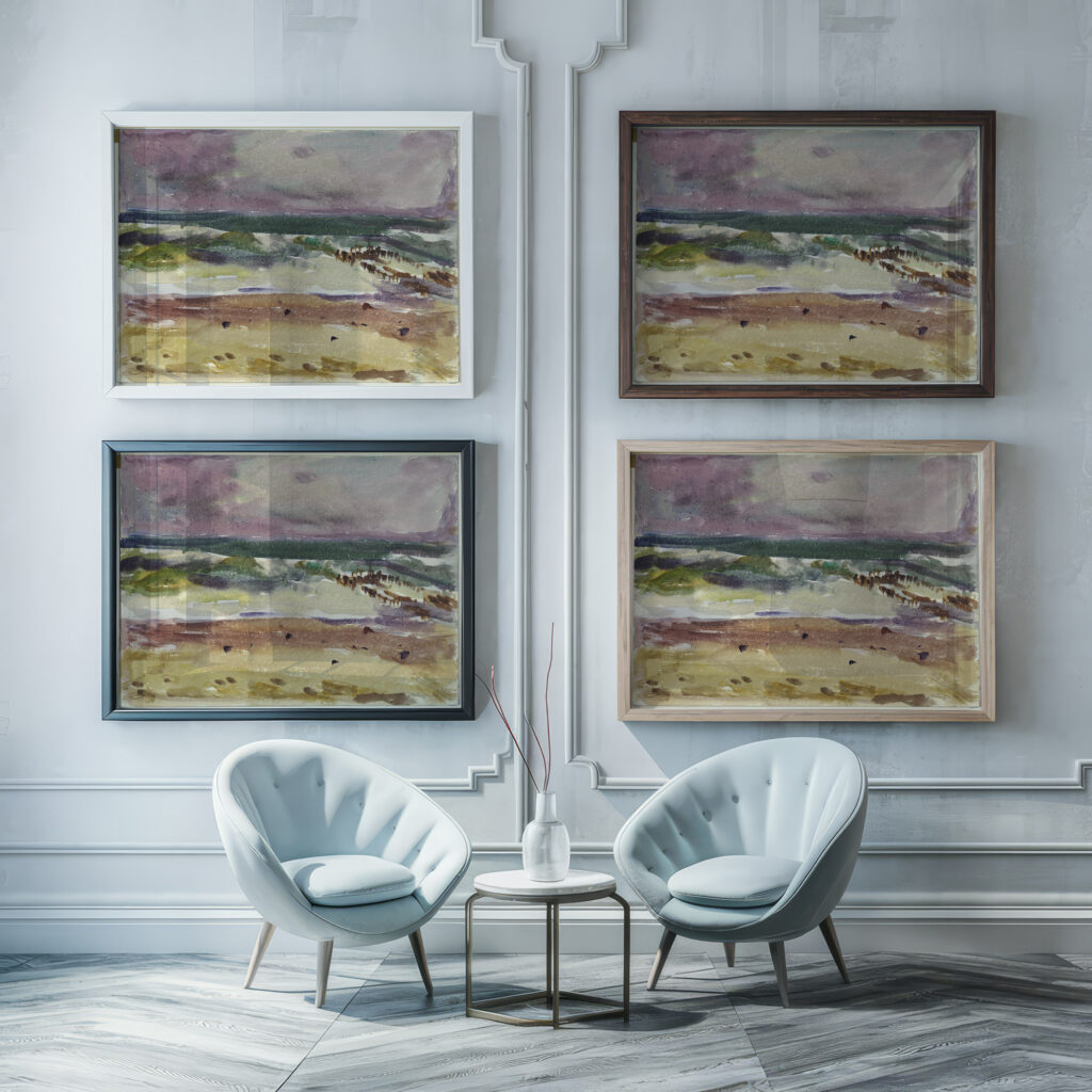 Brandung Motiv aus Sylt 1948 Arno Konig framed posters mockup