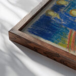 Brautliches Paar August Babberger close up dark wood mockup