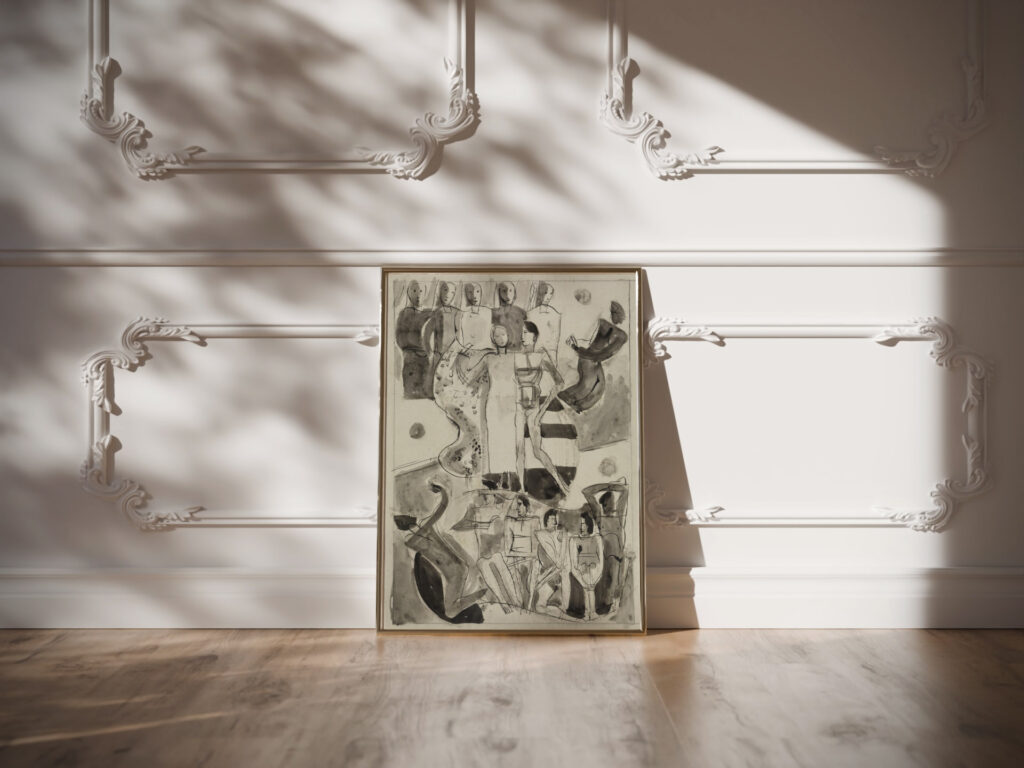 Brautliches Paar. August Babberger video mockup