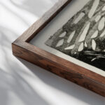 Bred vej huse traeer 1931 Henry Nielsen close up dark wood mockup