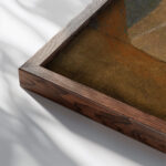 Bretonnes Dapres Paul Gauguin Ker Xavier Roussel close up dark wood mockup
