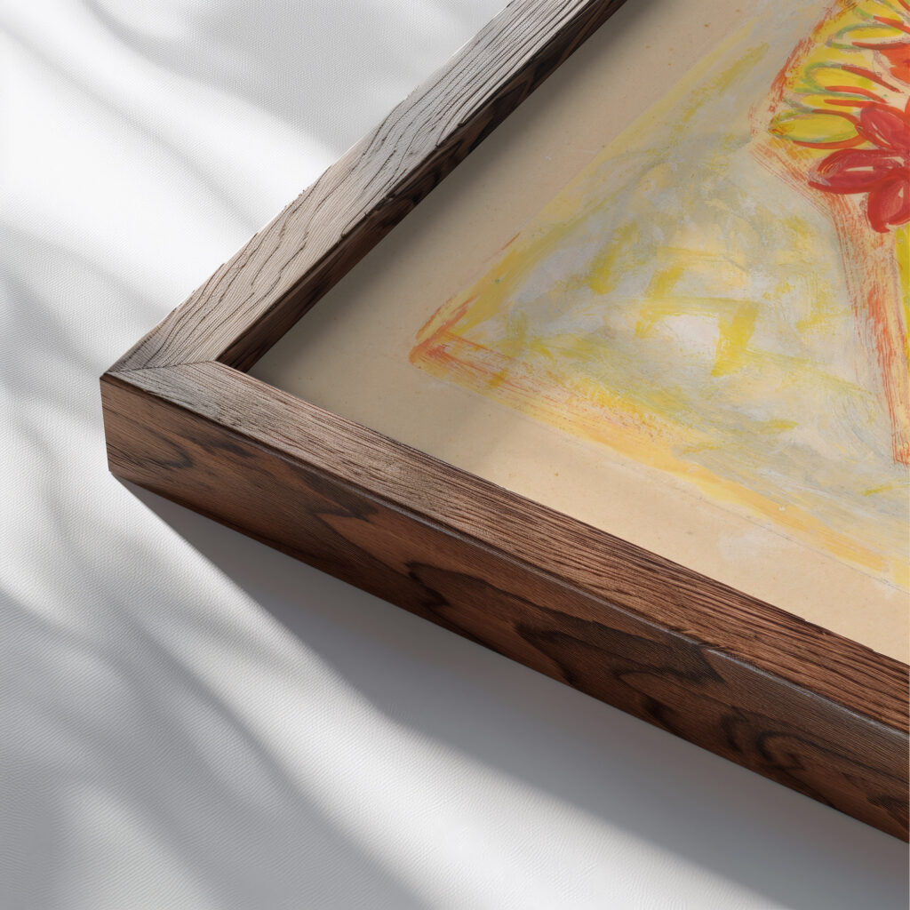 Bride 1938 Mikulas Galanda close up dark wood mockup