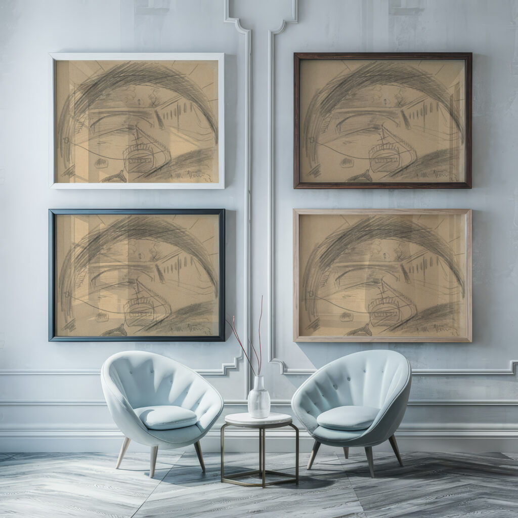 Bridge 1932 Cyprian Majernik framed posters mockup