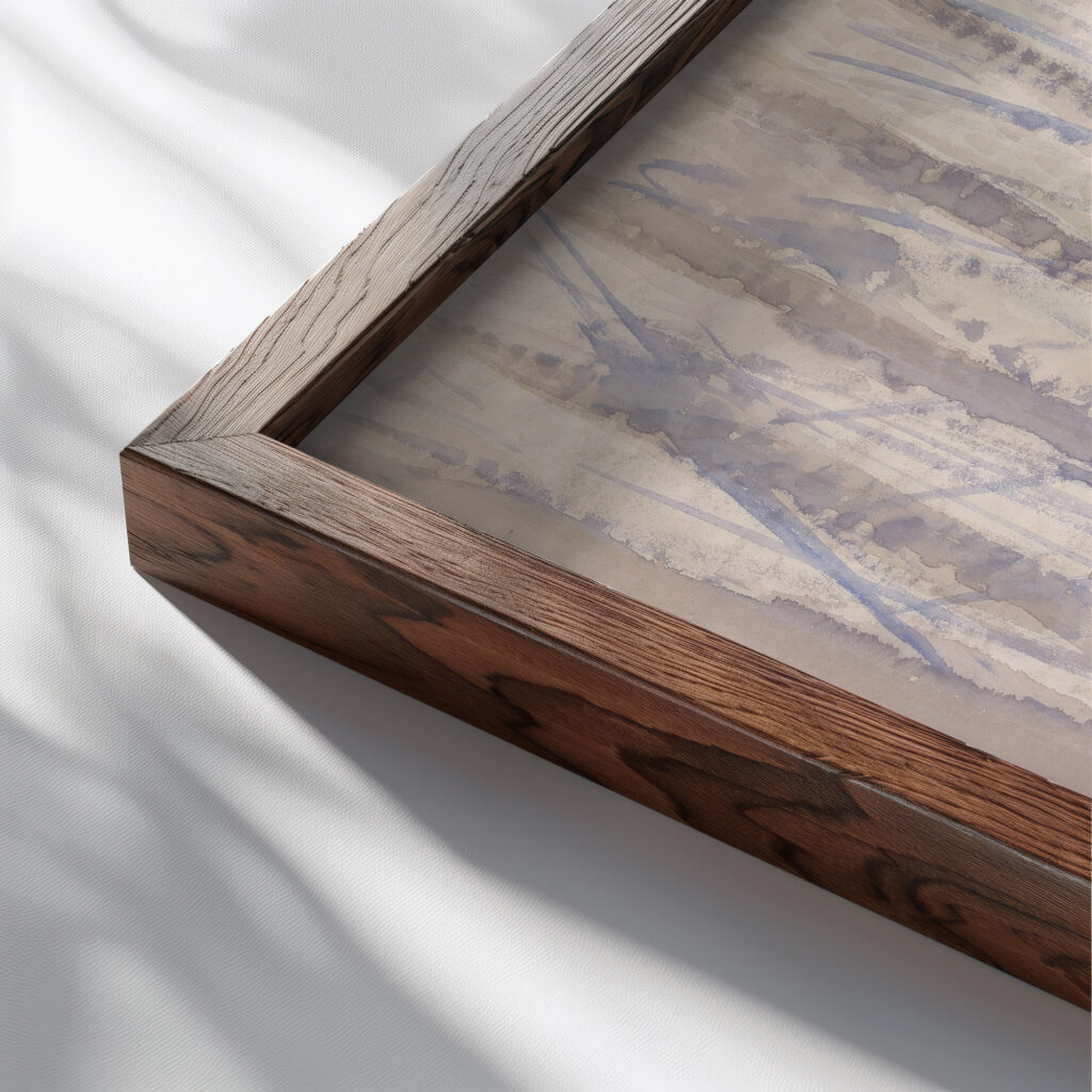 Brooklyn Bridge ca. 1912 Abraham Walkowitz close up dark wood mockup