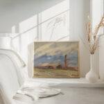 Brown Village View from the Fields 1931 Zolo Palugyay 4 mockup