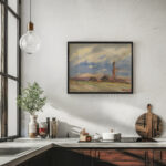 Brown Village View from the Fields 1931 Zolo Palugyay 6 mockup