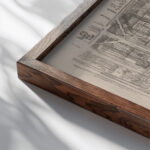 Building engines for the allies 1917 Joseph Pennell close up dark wood mockup