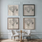 Bukkende naakte man 1924 Reijer Stolk framed posters mockup