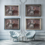 Bull Fight 1937 Cyprian Majernik framed posters mockup