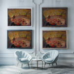 Bullfight 1912 Boris Anisfeld framed posters mockup