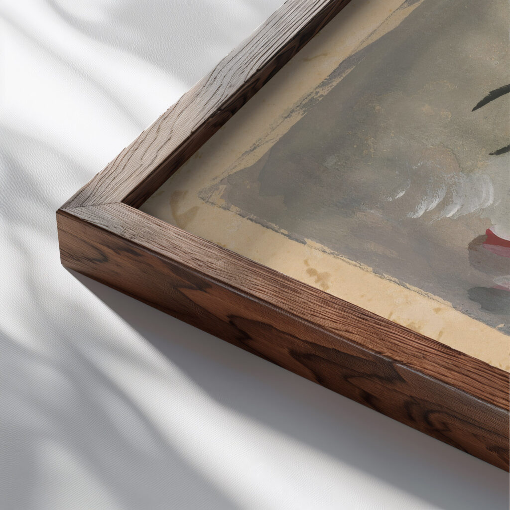 Bullfight 1936 Cyprian Majernik close up dark wood mockup