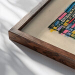 Bunte Stadt around 1923 Karl Wiener close up dark wood mockup