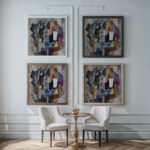 Bureau and Room 1913 Kazimir Malevich framed posters mockup