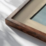 Burg auf dem Riff 1927 Paul Klee close up dark wood mockup