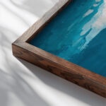 Burgruine around 1943 Karl Wiener close up dark wood mockup