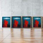 Burgruine around 1943 Karl Wiener framed posters mockup